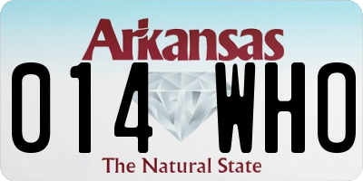 AR license plate 014WHO