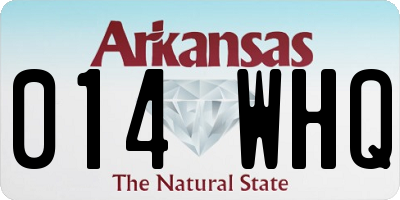AR license plate 014WHQ