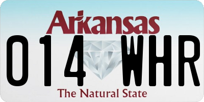 AR license plate 014WHR