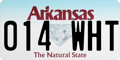 AR license plate 014WHT