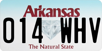 AR license plate 014WHV