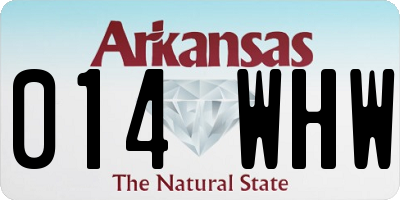 AR license plate 014WHW