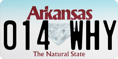 AR license plate 014WHY