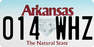 AR license plate 014WHZ