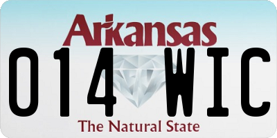 AR license plate 014WIC