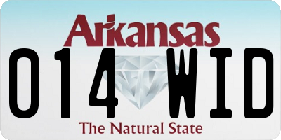 AR license plate 014WID