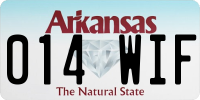 AR license plate 014WIF
