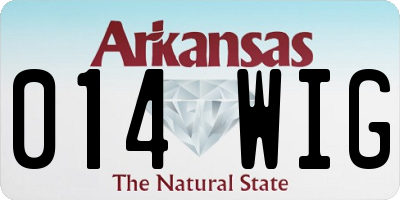AR license plate 014WIG