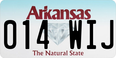 AR license plate 014WIJ