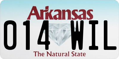 AR license plate 014WIL