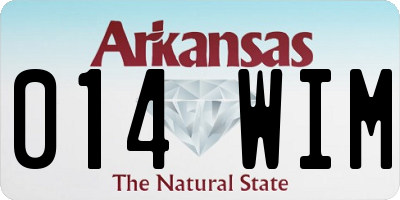 AR license plate 014WIM