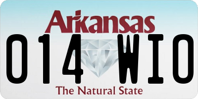 AR license plate 014WIO