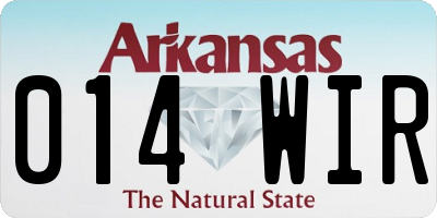 AR license plate 014WIR