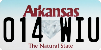 AR license plate 014WIU