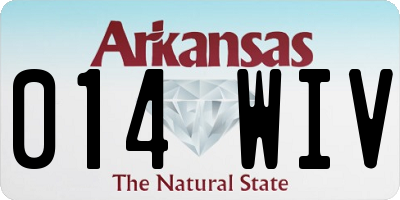AR license plate 014WIV