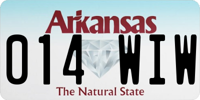 AR license plate 014WIW
