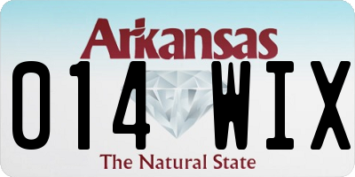 AR license plate 014WIX