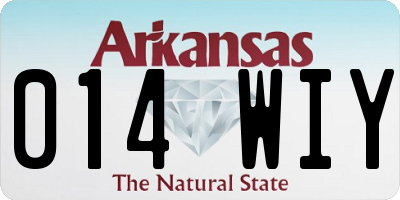 AR license plate 014WIY