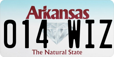 AR license plate 014WIZ