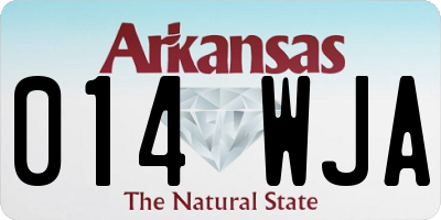 AR license plate 014WJA