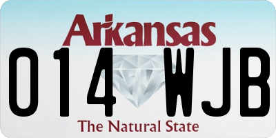 AR license plate 014WJB