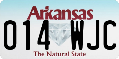 AR license plate 014WJC