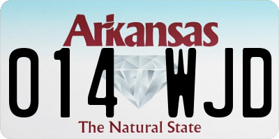 AR license plate 014WJD