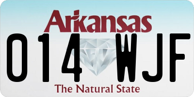 AR license plate 014WJF