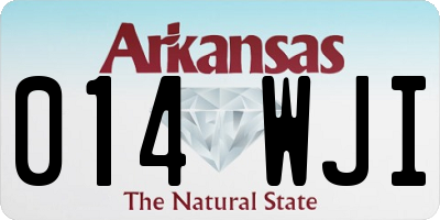 AR license plate 014WJI