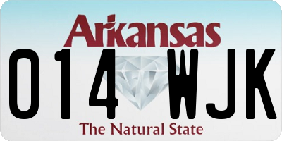 AR license plate 014WJK