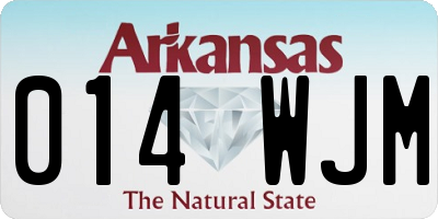 AR license plate 014WJM