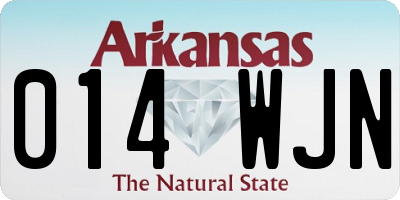 AR license plate 014WJN