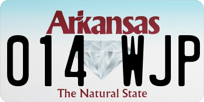 AR license plate 014WJP