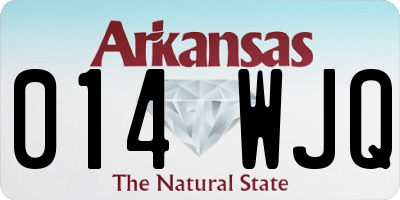 AR license plate 014WJQ