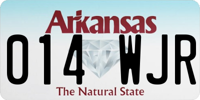 AR license plate 014WJR