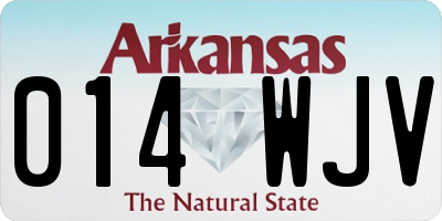 AR license plate 014WJV