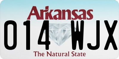 AR license plate 014WJX