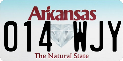 AR license plate 014WJY