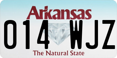 AR license plate 014WJZ