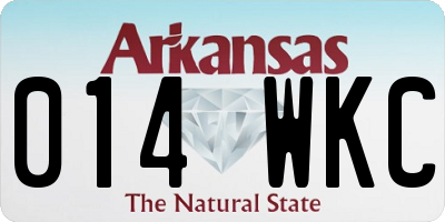 AR license plate 014WKC