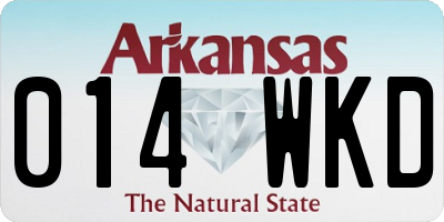 AR license plate 014WKD