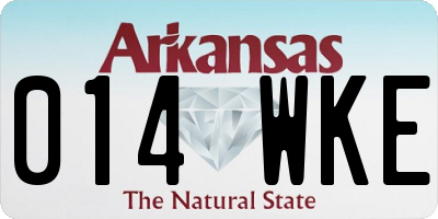 AR license plate 014WKE