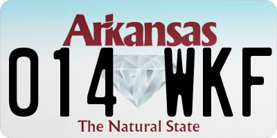 AR license plate 014WKF