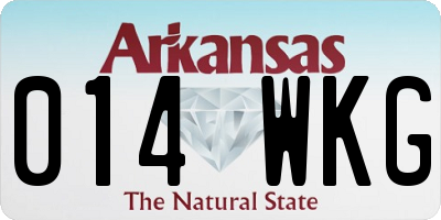 AR license plate 014WKG