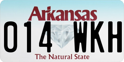 AR license plate 014WKH