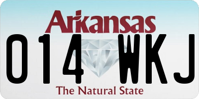 AR license plate 014WKJ