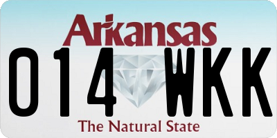 AR license plate 014WKK