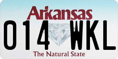 AR license plate 014WKL