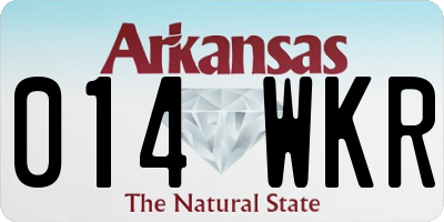 AR license plate 014WKR