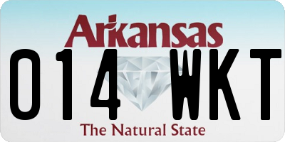 AR license plate 014WKT